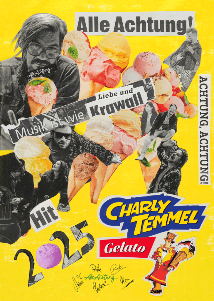 Alle Achtung Poster zur Charly Temmel Eissaion Eröffnung 2025